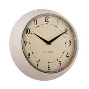 Cream Retro Kitchen Clock - Vintage PLINT Wall Clock