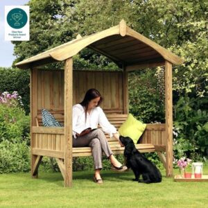 Deep Wooden Garden Arbour - Burghley by Zest