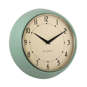 Green Retro Kitchen Clock - Vintage PLINT Leaf Green Wall Clock