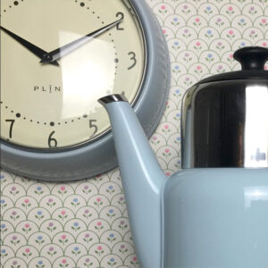 Ice Blue PLINT Clock and Kettle