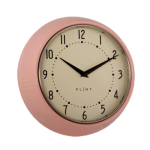 Pink Retro Kitchen Clock - Vintage PLINT Rose Wall Clock