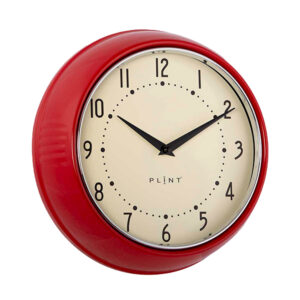 Red Retro Kitchen Clock - Vintage PLINT Wall Clock