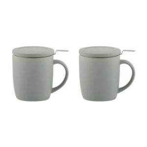Set of Two Leaf Green Plint Brewmugs