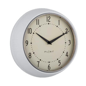 White Retro Kitchen Clock - Vintage PLINT Wall Clock