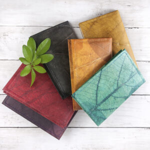 Jungley Small Teak Leaf Leather Notebook