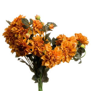 Orange Dahlia Faux Flowers - Exceptional Botanical Accuracy