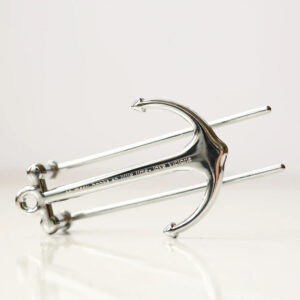 Polished Silver Finish Personalised Book Anchor