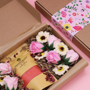 Wild Hare Total Passion Bath Salts and Soap Flowers Gift Boxed