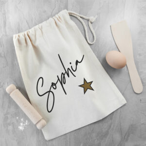 Childrens Baking Set Personalised Gold Star