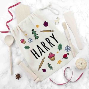 Childrens Christmas Baking Set - Personalised Festive Gift