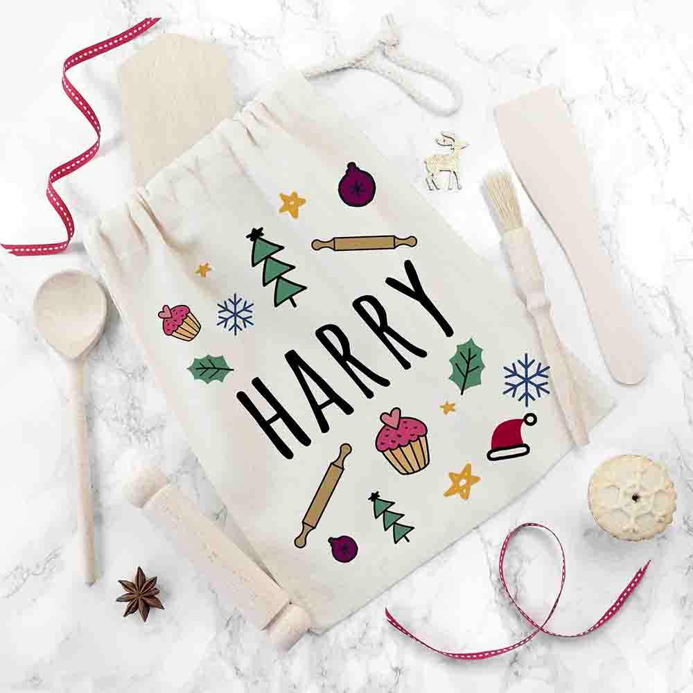 Childrens Christmas Baking Set - Personalised Festive Gift