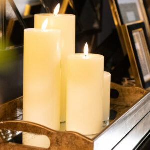 Ivory Real Wax Natural Glow LED Candles