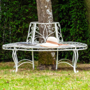 Cream Tree Seat | French Style Elegant Loire 180° Bench
