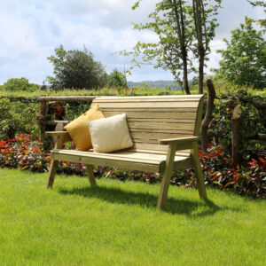 Three Seater Wooden Bench | Contemporary Freya by Zest