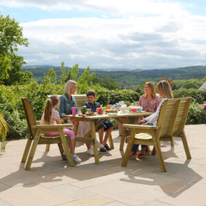 Wooden Garden Dining Set for Six