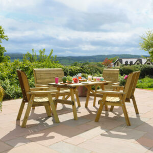 Six Seater Wooden Garden Dining Set | Contemporary Design