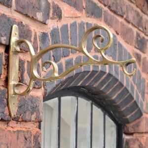 Brass Hanging Basket Brackets | Elegant Solid Shining Brass