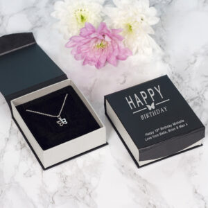 Butterfly Birthday Silver Pendant Chain Personalised Gift