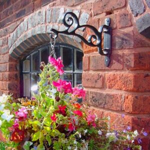 Classic Hanging Basket Brackets | Elegant Solid Cast Iron