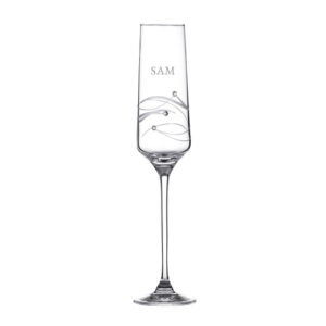 Engraved Diamante Flute - Swarovski® Graceful Spiral Design