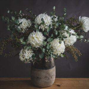 Large White Faux Chrysanthemums