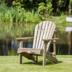 Relaxing Wooden Garden Chair | Angled Back and Armrests
