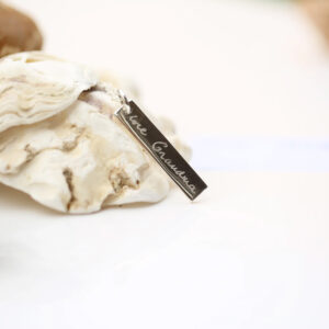 Own Handwriting Silver Bar Necklace