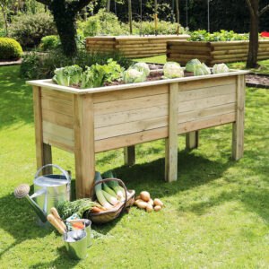 Raised Deep Root 1.8m Wooden Planter by Zest
