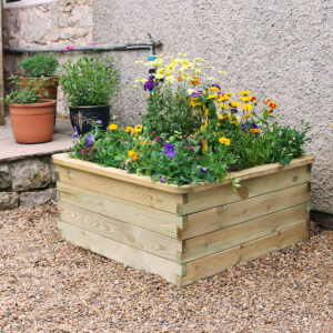 Raised Square Wooden Planter