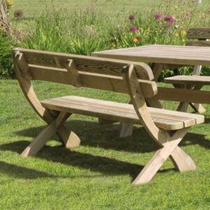 Cross Leg Wooden Garden Bench