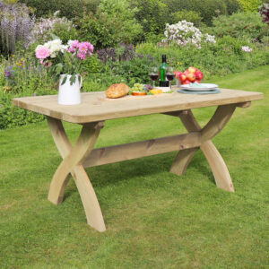 Cross Leg Wooden Garden Table - Harriet by Zest