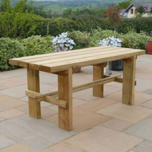 Sturdy Wooden Garden Table - Rebecca Contemporary Design