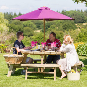 Family Picnic Table and Benches for the Garden