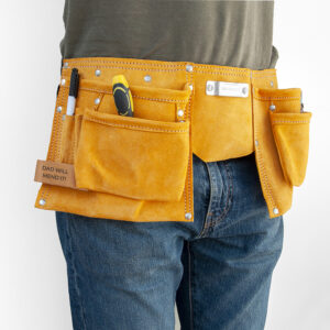 Personalised Large Tool Belt 11 Pocket Leather 51cm Long