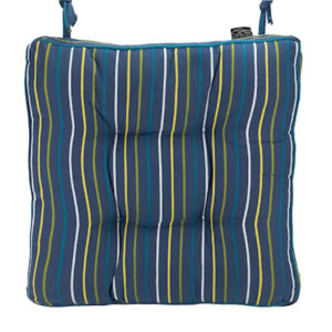 Dark Blue Stripe Box Seat Pads | Two or Four