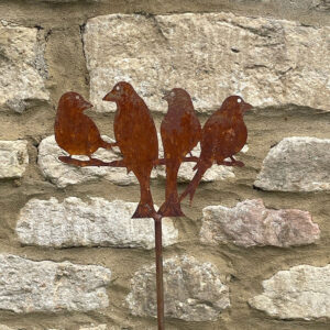 Love Doves Plant Stakes | 3 x 4ft or 5ft Steel Pins Support
