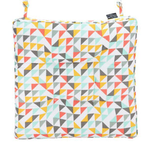 Contemporary Deep Garden Cushions | Vibrant Multi-Triangles