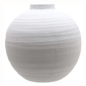Large 36cm Tiber Matte White Ceramic Vase