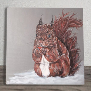 Nuts by Sam Fenner Squirrel Ceramic Licensed Printed Tile