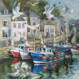 Padstow Printed Tile | Judith Yates Licensed Nautical Art