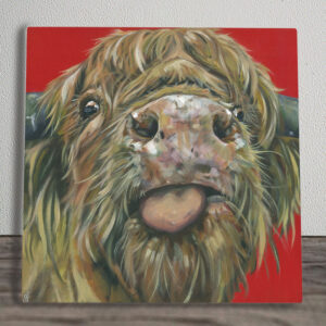 Sam Fenners Cheeky Cow 20cm Printed Tile