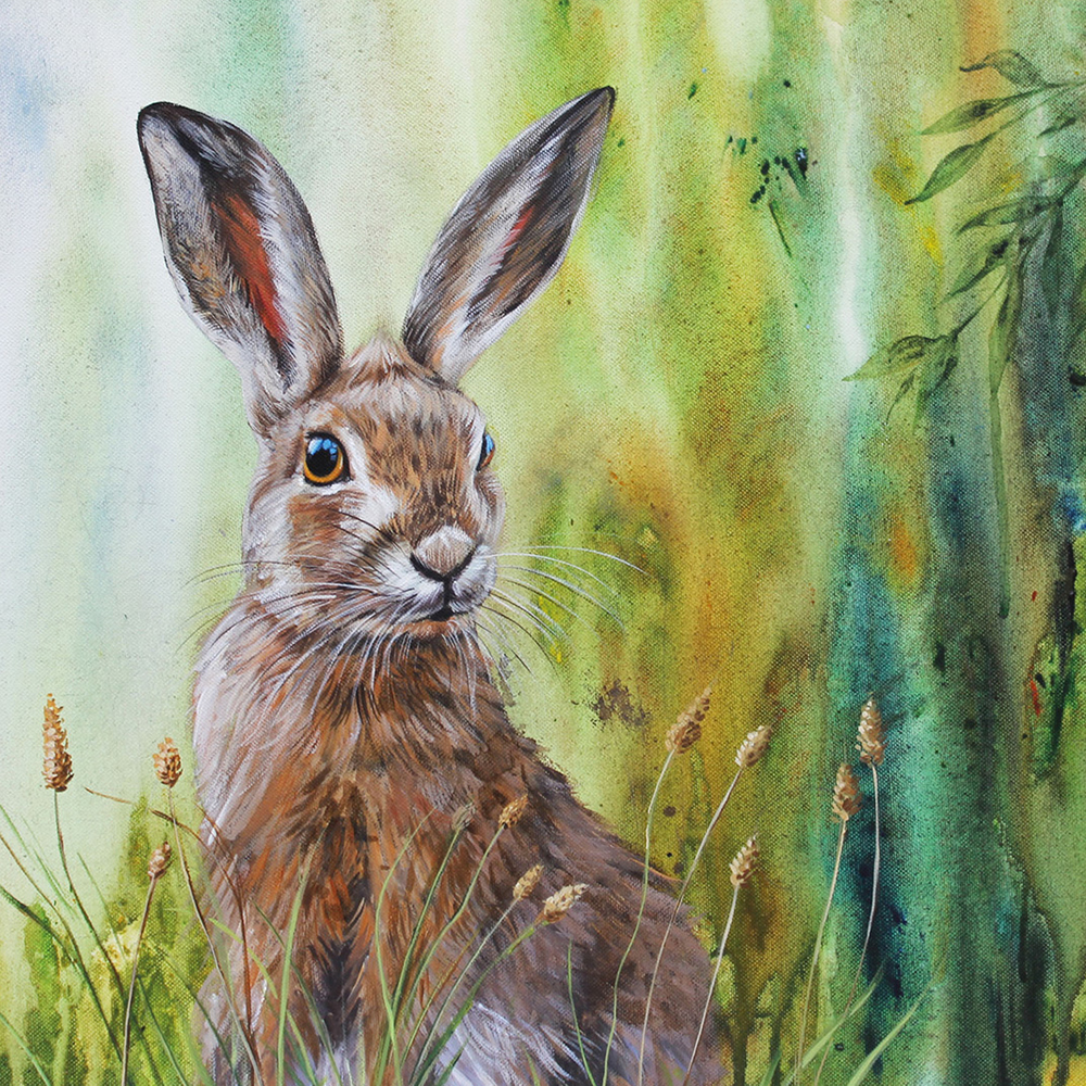 Stray Hare Judith Yates Ceramic Tile