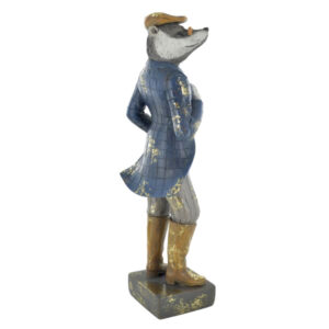 Gentleman Badger Sculpture - Dapper Home Accessory