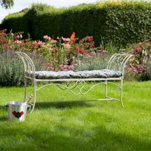 Ornate Backless Bench in Cream - Blaisdon Long Bench