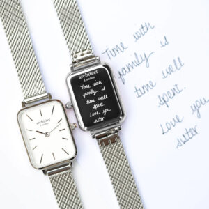 Contemporary Silver Ladies Watch Engraved with Your Own Handwriting