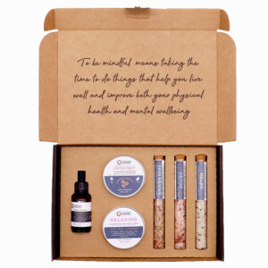 Mindfulness Self Care Kit | Bath Salts, Cream, Scrub & Serum