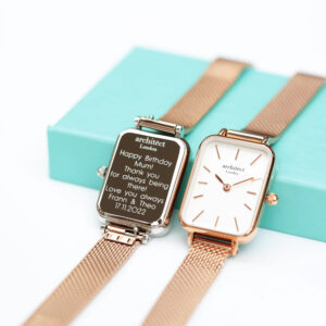 Personalised Slim Rose Gold Ladies Watch