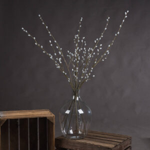 Faux Pussy Willow Branches | Hand-Crafted Tall Set of Three