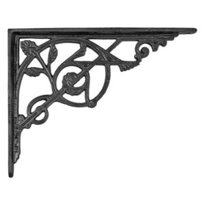 Decorative Cast Iron Shelf Brackets - Trellis Leaf 3 Sizes