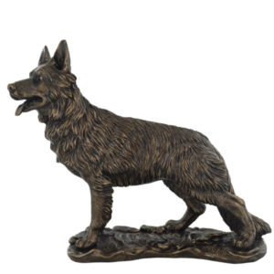 Painted Bronze German Shepherd Standing